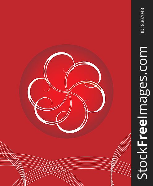 Set of red vector design elements