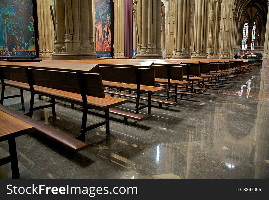 Pew In Cathedral