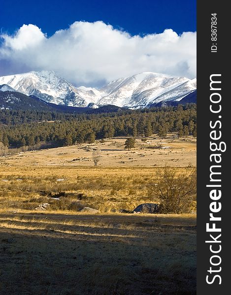 Colorado Rocky Mountains In Snow