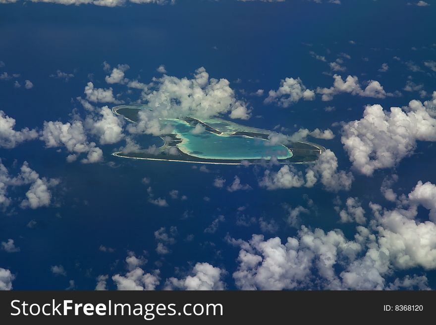 Hearth shaped pacific tropical island. Hearth shaped pacific tropical island