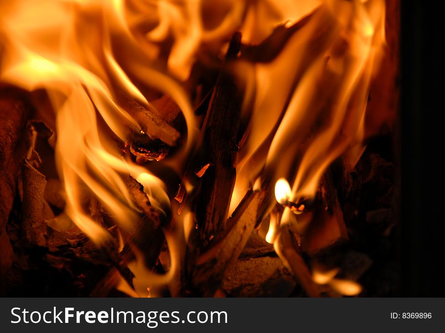 Burning fire orange abstract natural background