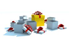 Opened Gift Boxes Royalty Free Stock Photography