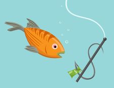 Dollar On Hook Stock Photography Dollar On Hook Stock Photography