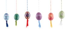 Colored Easter Egg On The Thread Royalty Free Stock Image