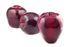 Three Red Apples Stock Images