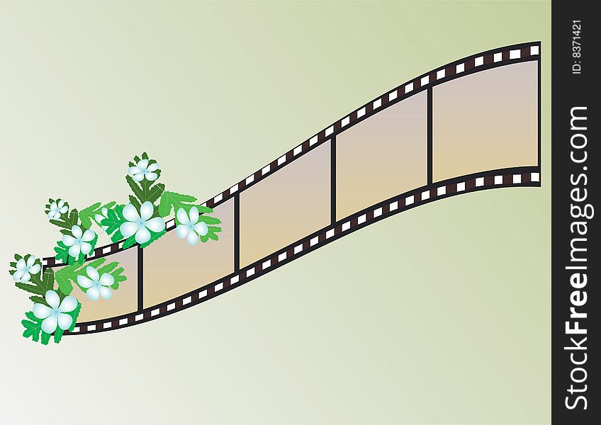 Banner in the form of film. Vector illustration