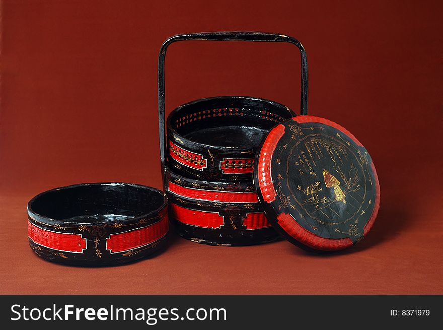 Chinese Wood Wedding Basket