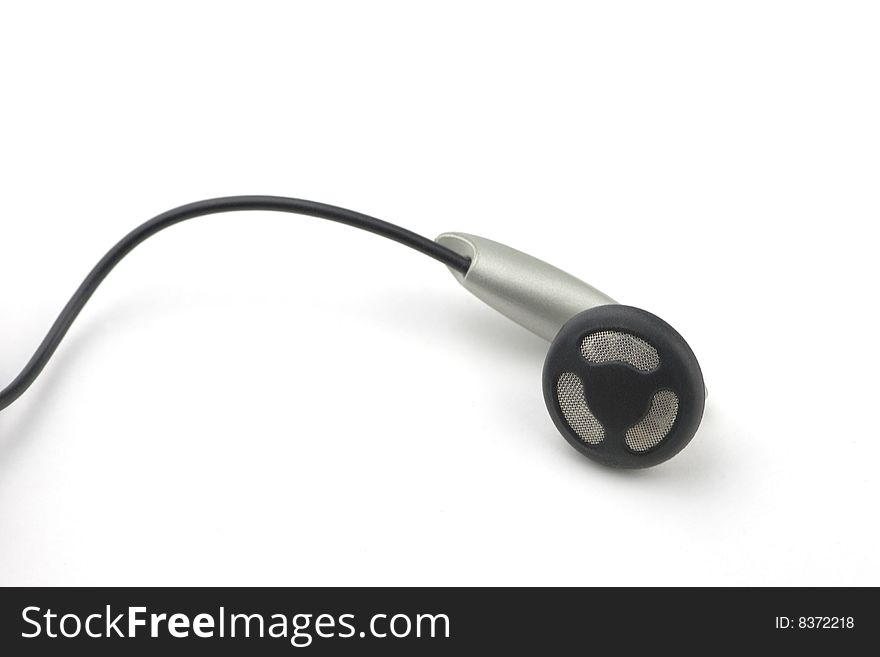 Earphone isolated on white background