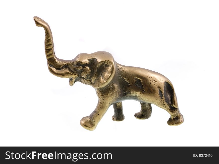 Metal mascot lucky elephant on white background. Metal mascot lucky elephant on white background