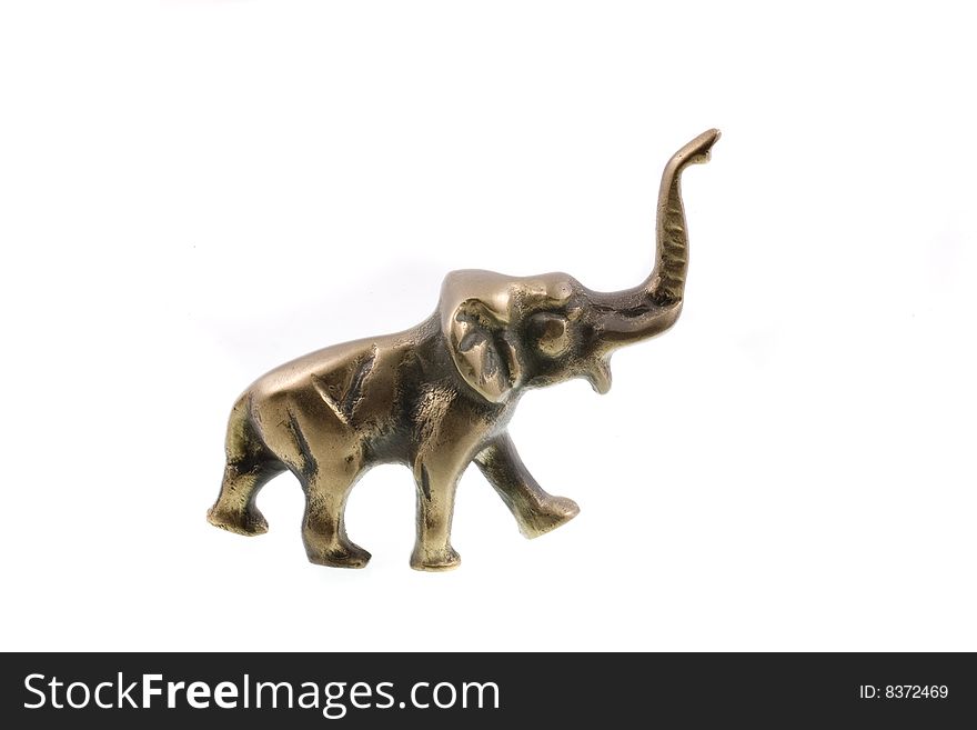 Metal mascot  lucky elephant on white background. Metal mascot  lucky elephant on white background