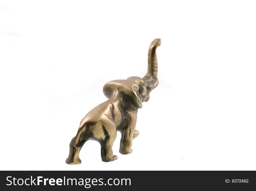 Metal mascot  lucky elephant on white background. Metal mascot  lucky elephant on white background