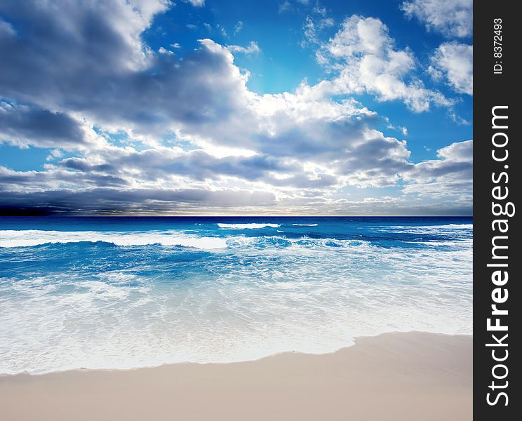 A Surreal Ocean Scenic Image. A Surreal Ocean Scenic Image