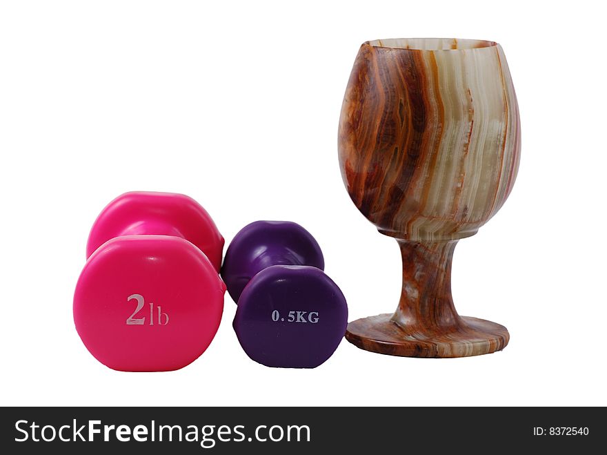 Isolated pair of dumbbells. Free Hand Weights taken in natural light. Path included in file. Isolated pair of dumbbells. Free Hand Weights taken in natural light. Path included in file.