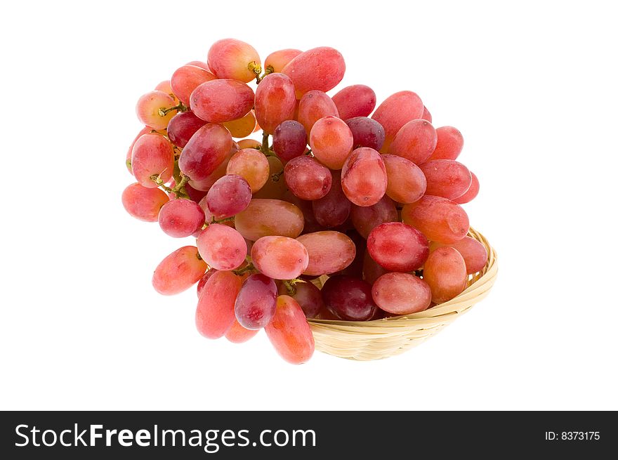 Cluster of grapes isolated on a white background