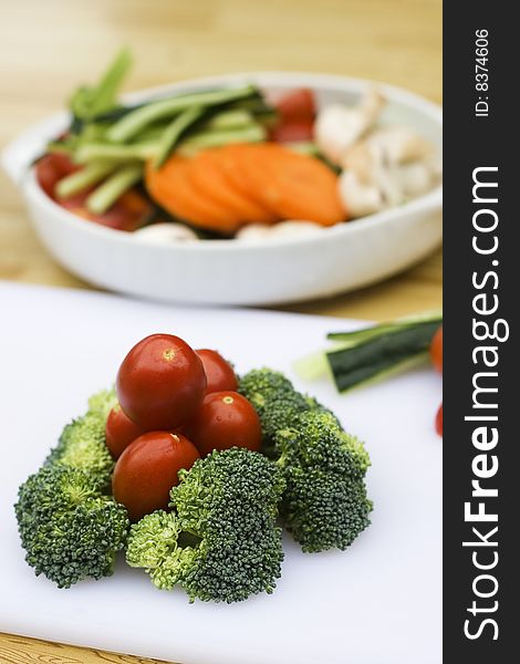 Broccoli and Cherry Tomatoes