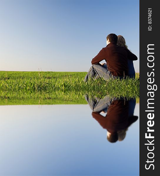 Guy and girl in the field