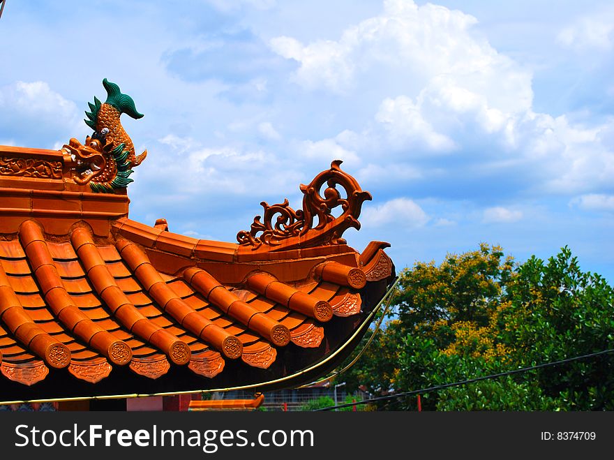 Image of the roof top at Fatt Wah Temple, Malaysia. Image of the roof top at Fatt Wah Temple, Malaysia