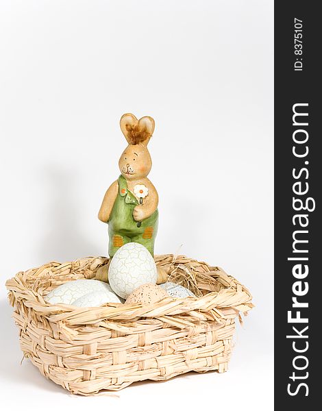 Easter-bunny in basket