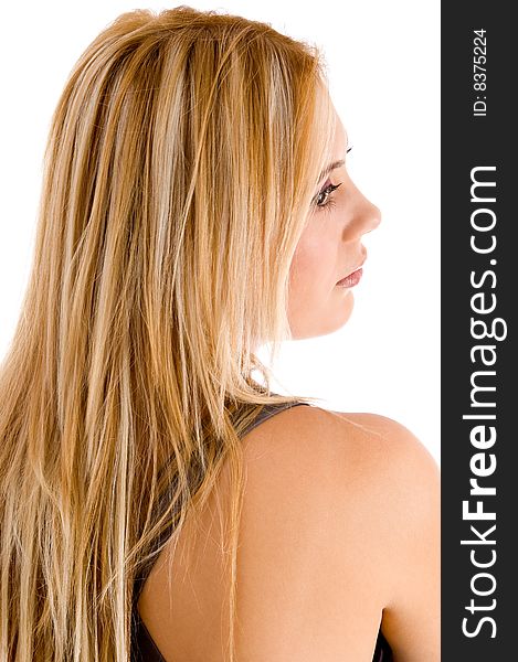 Back Pose Of Blond Female