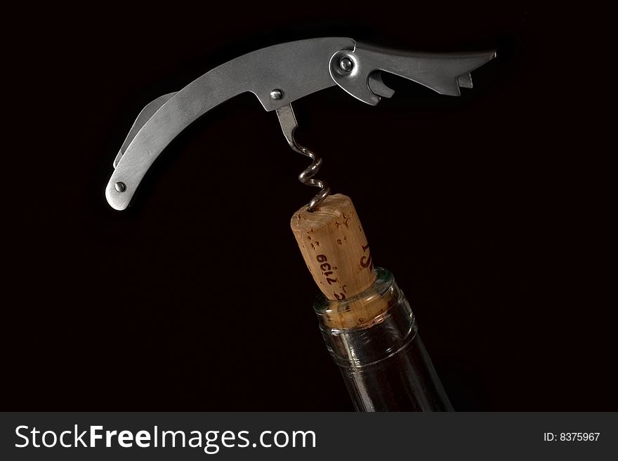 Wine bottle opener