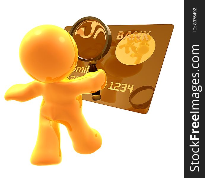 Verifying credit card identity illustration