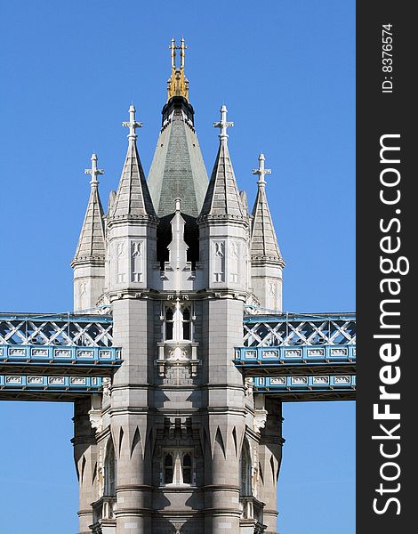 Abstract of Tower Bridge tower, London. Abstract of Tower Bridge tower, London