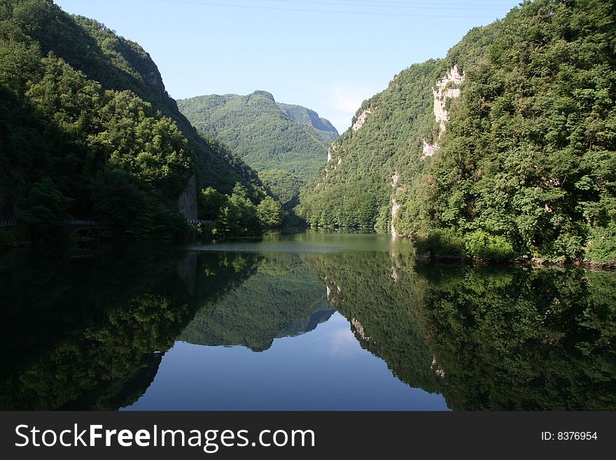 Mountain lake in the northern part of Toscany, Italy. Mountain lake in the northern part of Toscany, Italy