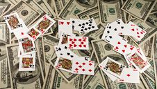 Playing Cards And Money Stock Photo Playing Cards And Money Stock Photo