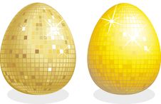 Two Golden Easter Eggs Stock Photography