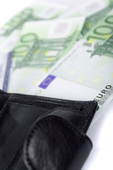 Leather Purse And Euro Royalty Free Stock Photos Leather Purse And Euro Royalty Free Stock Photos