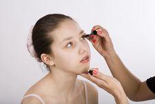 Teen And Mascara Stock Images
