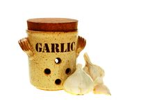 Garlic And Pot Stock Image
