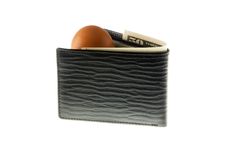 Easter Egg In A Wallet Stock Photos