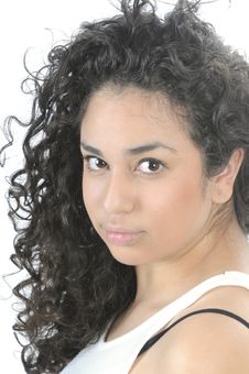 Beautiful Young Hispanic Woman In Closeup Stock Photos Beautiful Young Hispanic Woman In Closeup Stock Photos