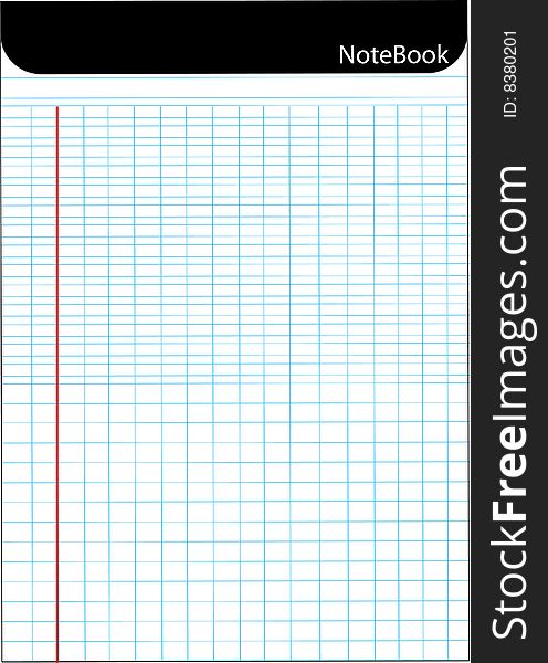 Blank notepad (plaid notebook paper)