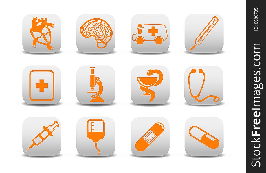 Vector illustration of medicine icons .You can use it for your website, application or presentation