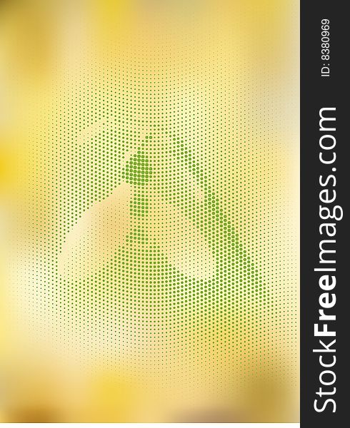 Vector Spring snowdrop flower on the yellow background