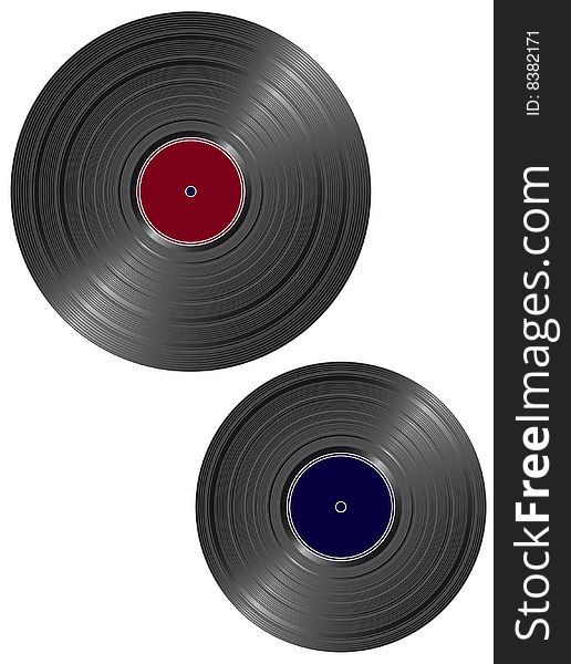 Vector illustration of vinyl record