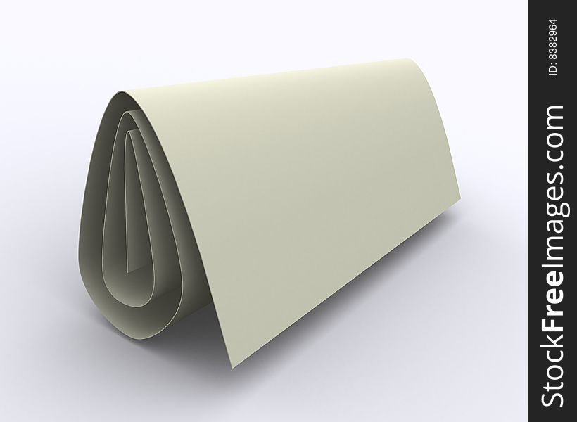 Folded sheet of paper in distract light and shadow on the plane; it may be used to put your sign, caption or logo on it; it's easy to blend with another background. Folded sheet of paper in distract light and shadow on the plane; it may be used to put your sign, caption or logo on it; it's easy to blend with another background