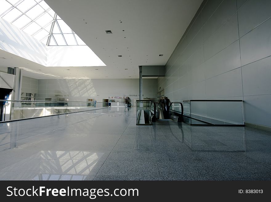 Modern business center hall interior photo. Modern business center hall interior photo