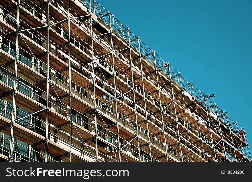 A construction site in Frankfurt, Germany