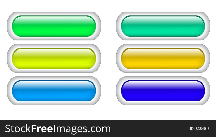 Many color web shiny buttons. Many color web shiny buttons