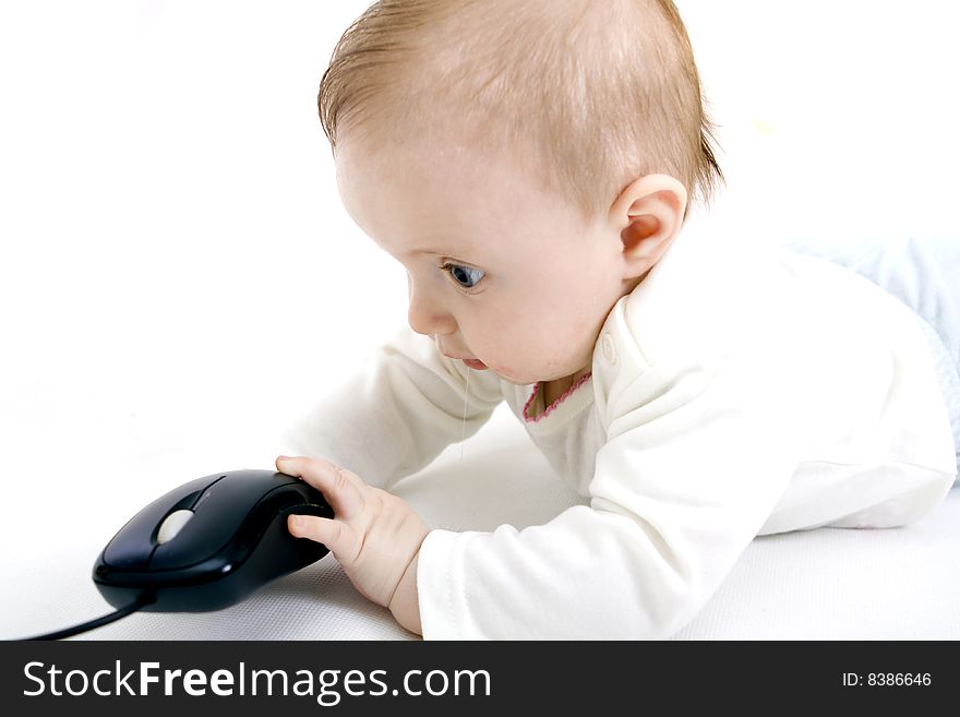 Baby With Computer Mouse
