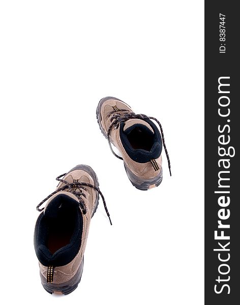 Men hiking shoe isolated on white background