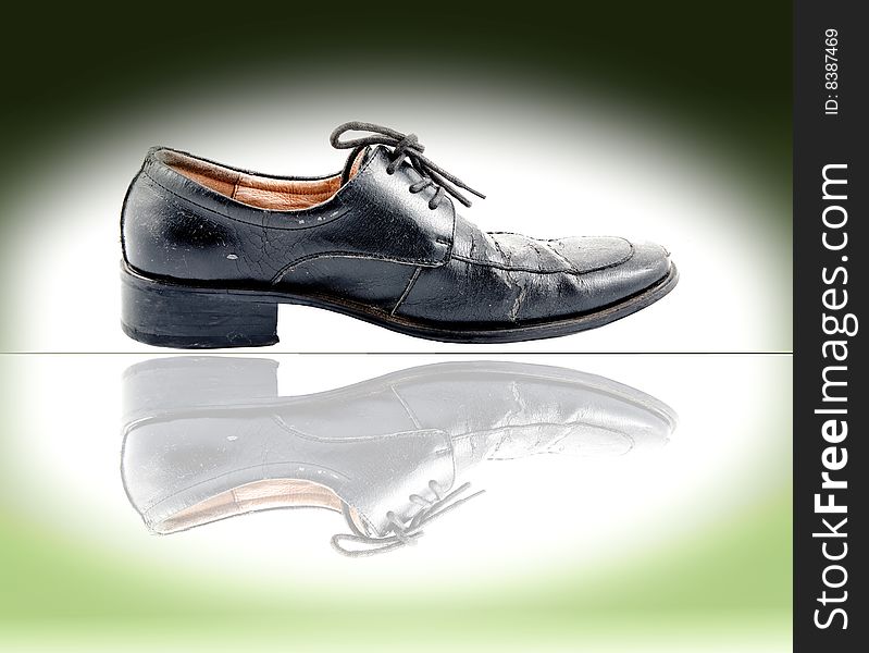 Formal black male leather shoes in pair. Formal black male leather shoes in pair