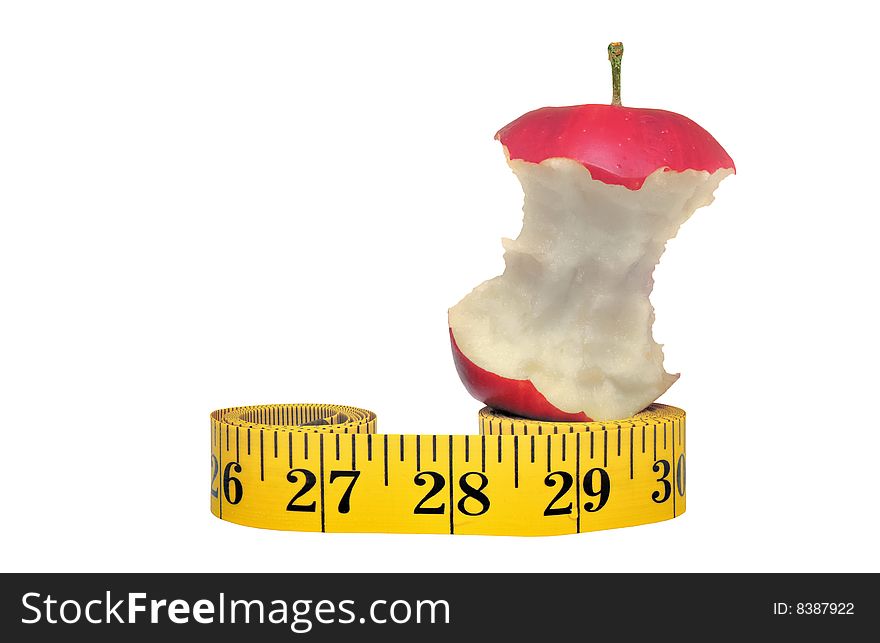 An Apple A Day Keeps Inches Away
Depicted is an apple core on the measuring tape- isolated over white. An Apple A Day Keeps Inches Away
Depicted is an apple core on the measuring tape- isolated over white