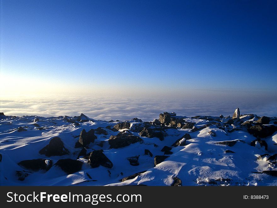 Snow Mountains in winter,Shaanxi,China