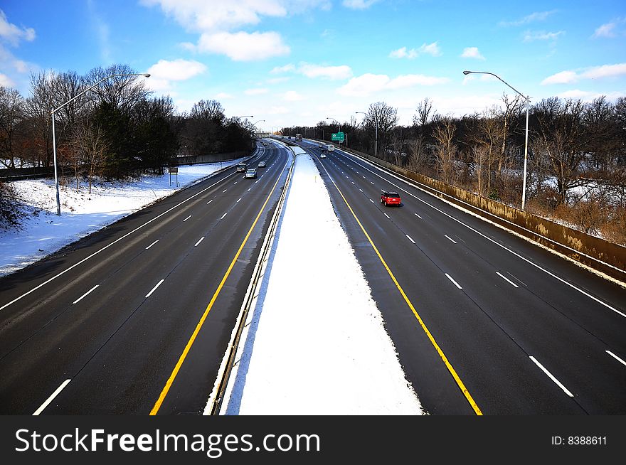 Love this blue sky and clean road. Love this blue sky and clean road