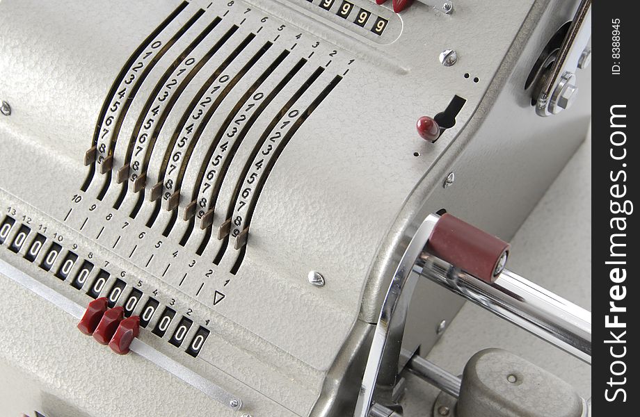Detail Of An Old Calculating Machine