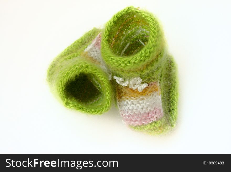 Cute green baby shoes